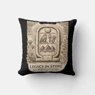 Legacy in Stone Koninklijk Cartouche Oud Afrik Kussen
