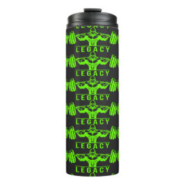 Legacy Minimalistisch Gym Design – Neon Groen Fitn Thermosbeker