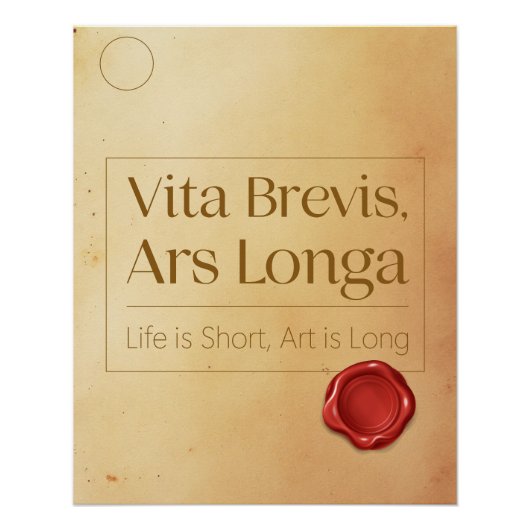 Legacy Motivational Quote - Latin Poster Art (Voorkant)