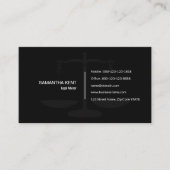 Legal Adviser Scale of Justice Black Visitekaartje (Voorkant)