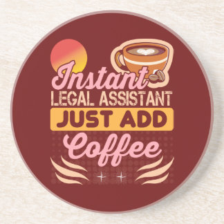 Legal Assistant Coffee Coaster Desk Gift Zandsteen Onderzetter
