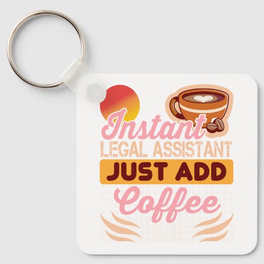Legal Assistant Coffee Keychain Gift (Voorkant)