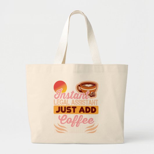 Legal Assistant Coffee Tote Bag Work (Voorkant)