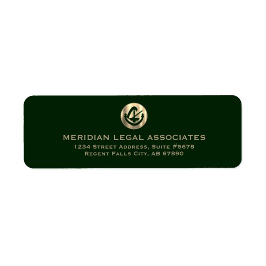 Legal Emblem Return Address Label (Voorkant)