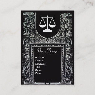 LEGAL KANTOOR, ATTORNEY Monogram Black White Pearl Visitekaartje