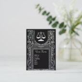LEGAL KANTOOR, ATTORNEY Monogram Black White Pearl Visitekaartje (Staand voorkant)