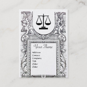 LEGAL KANTOOR, ATTORNEY Monogram Black White Pearl Visitekaartje