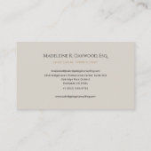 Legal Law Office Firm Attorney  Visitekaartje (Achterkant)