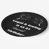 Legal & Loving It op 21 Black&White 21e verjaardag Papieren Bordje (Gekanteld)