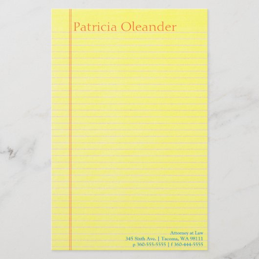 Legal Pad Briefpapier (Voorkant)