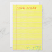 Legal Pad Briefpapier (Voorkant / Achterkant)