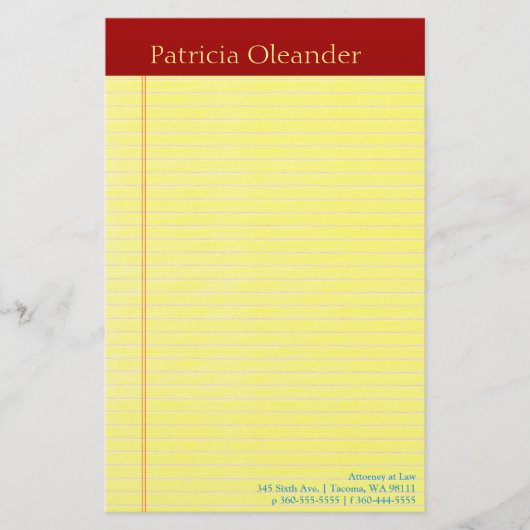 Legal Pad Briefpapier (Voorkant)