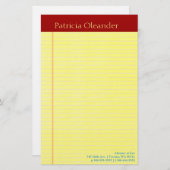 Legal Pad Briefpapier (Voorkant / Achterkant)