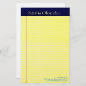 Legal Pad Briefpapier (Voorkant / Achterkant)