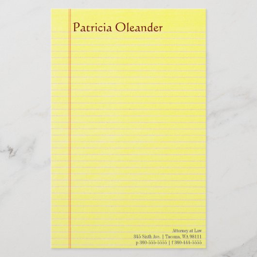Legal Pad Briefpapier (Voorkant)