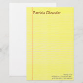 Legal Pad Briefpapier (Voorkant / Achterkant)