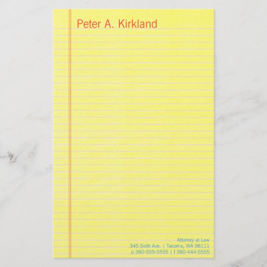 Legal Pad Briefpapier (Voorkant)