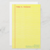 Legal Pad Briefpapier (Voorkant / Achterkant)