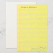 Legal Pad Briefpapier (Voorkant / Achterkant)