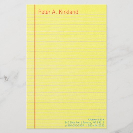 Legal Pad Briefpapier (Voorkant)