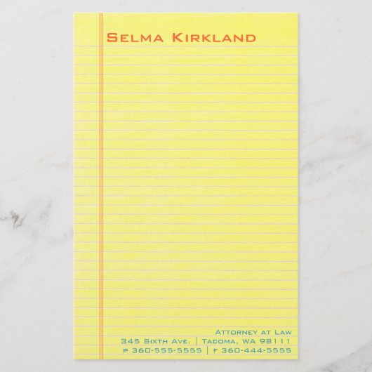 Legal Pad Briefpapier (Voorkant)