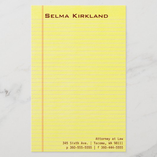 Legal Pad Briefpapier (Voorkant)