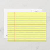 Legal Pad Patroon Briefkaart (Voorkant / Achterkant)