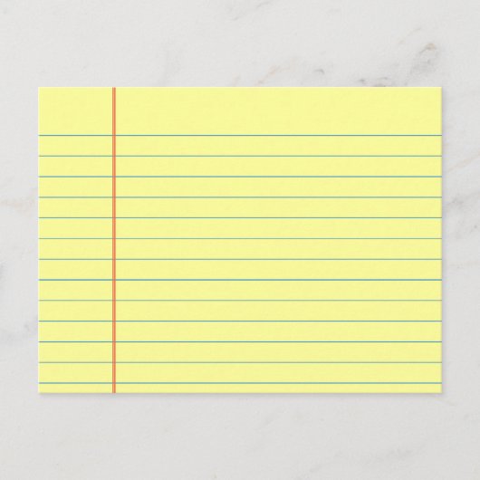 Legal Pad Patroon Briefkaart (Voorkant)