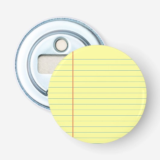 Legal Pad Patroon Button Flesopener (Voorkant)