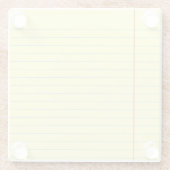 Legal Pad Patroon Glazen Onderzetter (Achterkant)