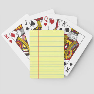 Legal Pad Patroon Pokerkaarten