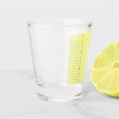 Legal Pad Patroon Shot Glas (Links)
