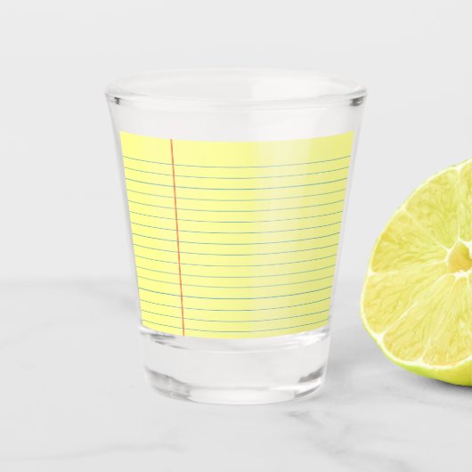 Legal Pad Patroon Shot Glas (Voorkant)