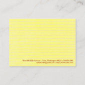 Legal Pad Visitekaartje (Achterkant)
