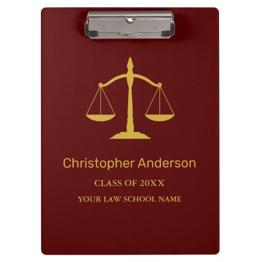 Legal Professional Graduation Klembord (Voorkant)