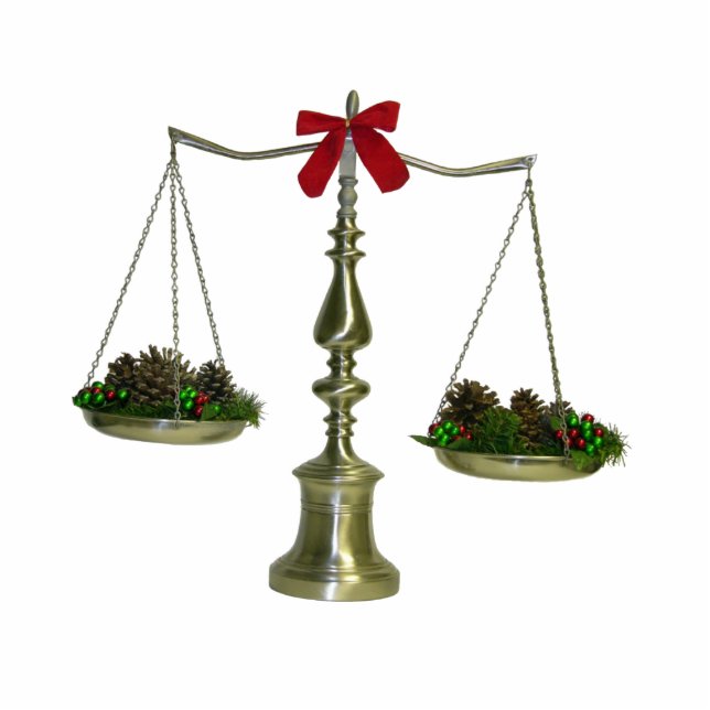 Legal Scales kerstversiering Fotobeeldje Ornament (Voorkant)