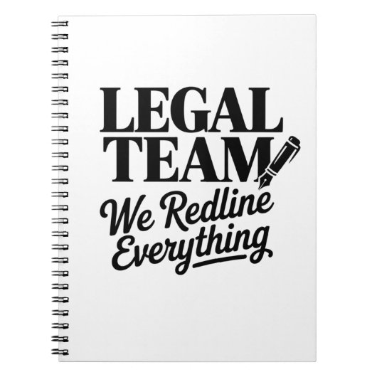 Legal Team – We Redline Everything Notitieboek (Voorkant)