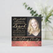 Legale en Blond Elegant en Funny Birthday Party Kaart (Staand voorkant)
