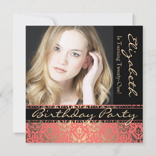 Legale en Blond Elegant en Funny Birthday Party Kaart (Achterkant)