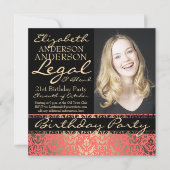 Legale en Blond Elegant en Funny Birthday Party Kaart (Voorkant)