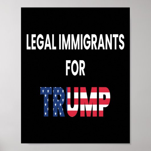 Legale immigranten steunen Republikeinse conservat Poster (Voorkant)