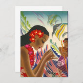 Legale uitnodiging nodigt Tiki Tropische Luau Part (Voorkant / Achterkant)