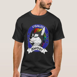 Legaliseer Awoo Gay Pride Furry Fandom Fursuiting T-shirt