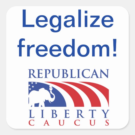 Legaliseer Freedom RLC-stickers Vierkante Sticker (Voorkant)