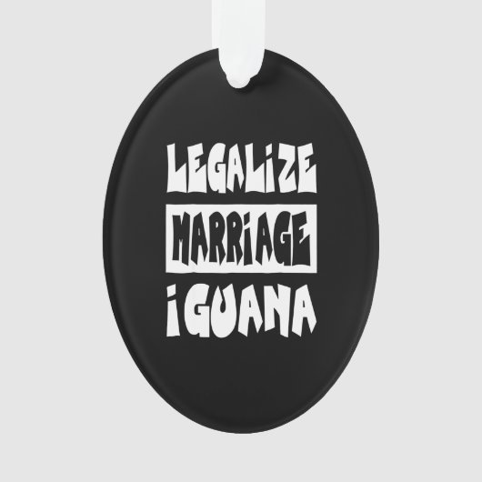 Legaliseer het huwelijk Iguana Ornament (voorkant)