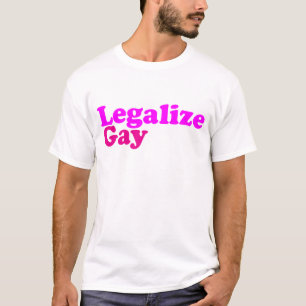 legaliseer homo roze magenta t-shirt