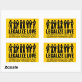 Legaliseer liefde rechthoekige sticker (Vel)