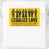 Legaliseer liefde rechthoekige sticker (Tas)