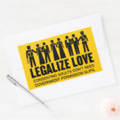 Legaliseer liefde rechthoekige sticker (Envelop)