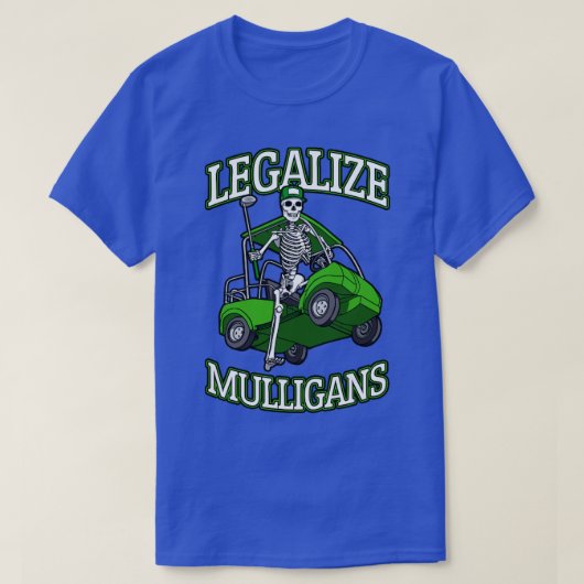 Legaliseer Mulligans Grappige Golfkar Skeleton Gol T-shirt (Design voorkant)